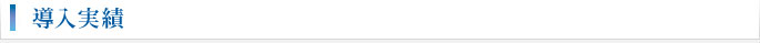 見出し　導入実績